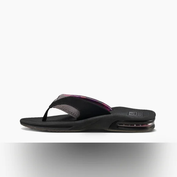 Reef Flip Flops Sandals Women's 8 Fanning Gray Purple Pink Comfy Summer Beach - Picture 5 of 13